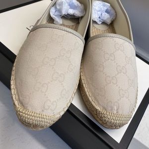 Brand New Authentic White Canvas Gucci Espadrille✨